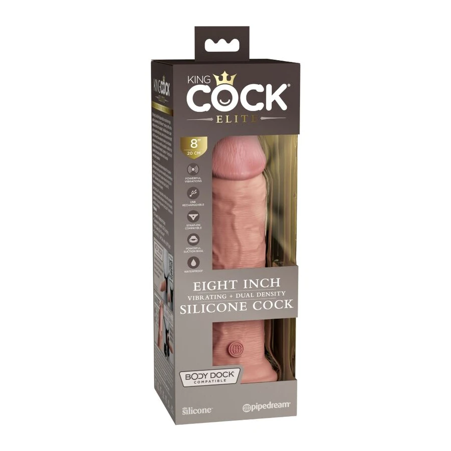 KING COCK - ELITE DILDO REALISTICO VIBRANTE E SILICONE 20.3 CM